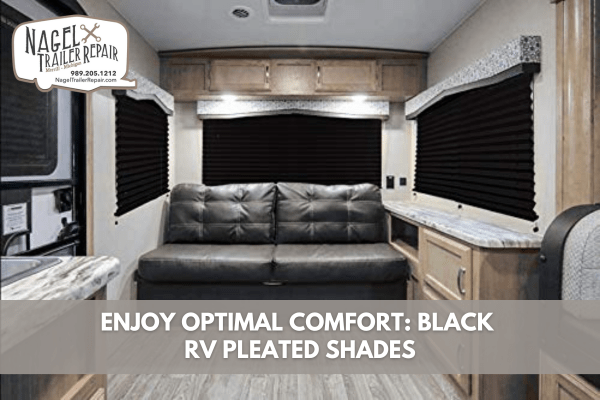 Black RV Pleated Shades