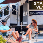 Couple's Camping in a Travel Trailer